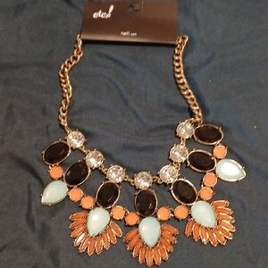 TC Black and Gold Necklace Bold Statement Jewelry
